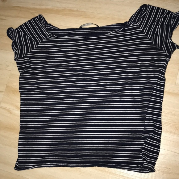 Off the shoulder brandy Melville striped top! - Picture 1 of 4